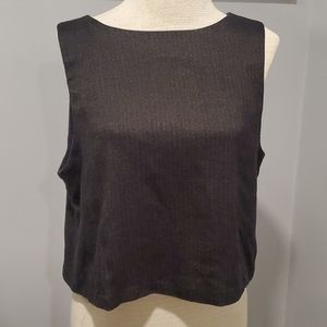 Sleeveless Herringbone Top